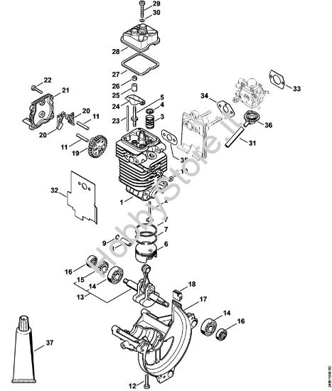 Gruppo propulsore à˜ 40 mm FT 100 FT 100 brand Stihl